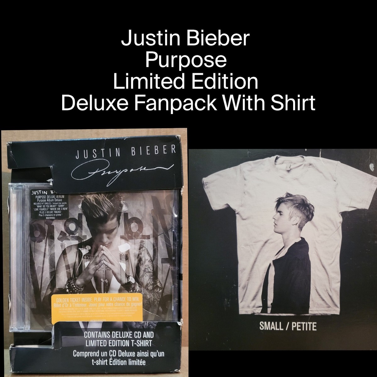 Justin Bieber Purpose CD Deluxe Edition Fan Pack With