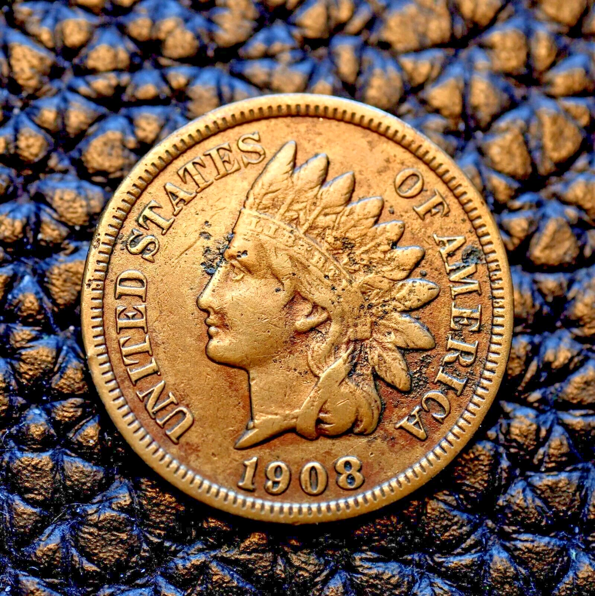 San Francisco 1908 Year Indian Head Small Cents (1859-1909) for