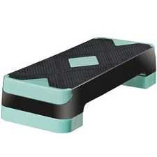 26.5" Aerobic Exercise Step Platform w/4 Risers Adjustable Workout Stepper Green
