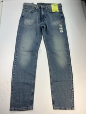Levis 502 Jeans Men’s 34x34 Blue Denim Taper Stretch Pants Medium Wash Flex Eco