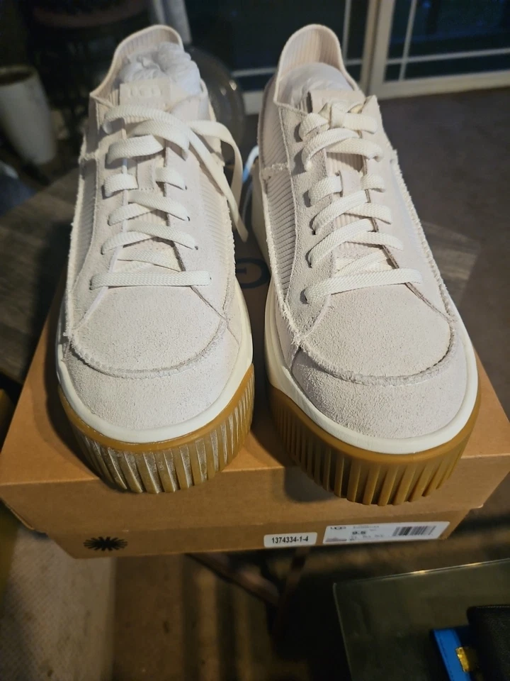 ZAPATOS DEPORTIVOS UGG EZ-DUZZIT PLATAFORMA BLANCA ENCAJE US 9.5 / EU 40.5 / UK 7.5 Foto 4 de 4