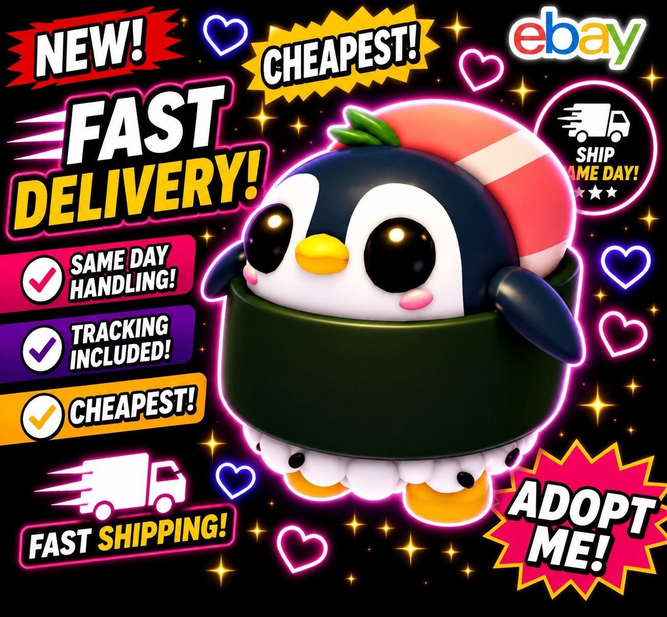Sushi Penguin - Adopt From Me