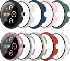 10 Pack Case for Google Pixel Watch 3/2/1 41Mm with Tempered Glass Screen Protec