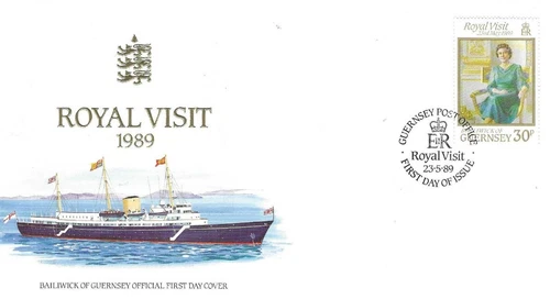 Guernsey Comm/FDC - Royal Visit - Guernsey -  1989  (GUE232)