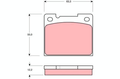 Bremsbelagsatz Scheibenbremse TRW GDB1066 für 960 P245 740 240 945 780 S70 P244