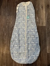 Ergo Pouch Cocoon 1.0 Tog Blue Pattern 0-3 Months Australia Sleep Sack Swaddle