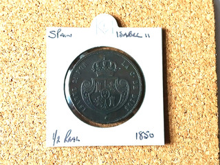 spain isabel ii half real