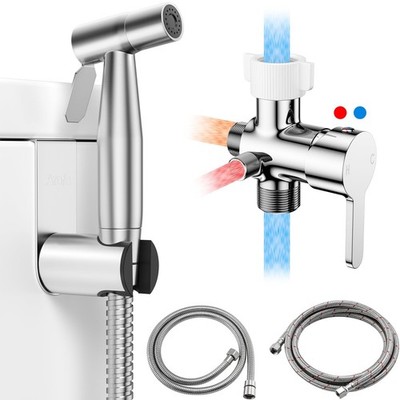 Arofa Hot and Cold Handheld Bidet Sprayer for Toilet, Warm Water Bidet with A...