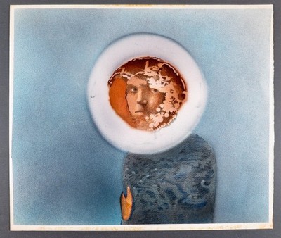 Vintage José García Chibbaro Painting - ca.1980 - Chilean Surrealism - Airbrush