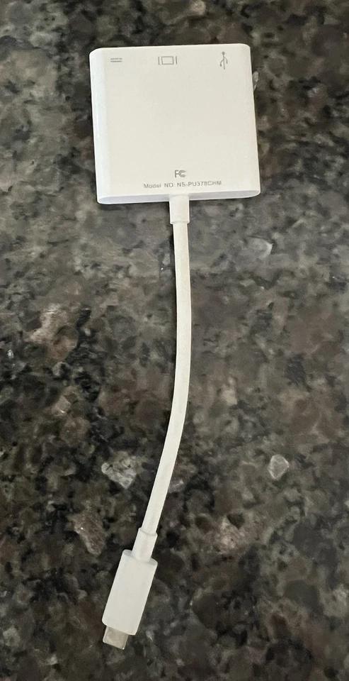 USB-C to HDMI Insignia Multiport Adapter NS-PCACHM - White. Apple Compatible. - Image 2 of 3
