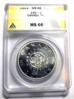 Canada 1964 Silver Dollar Proof Like ANACS MS 66