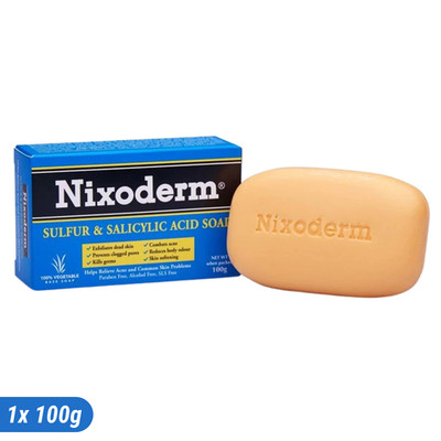 1x 100g NIXODERM Sulfur & Salicylic Acid Soap for Acne/Common Skin Problem