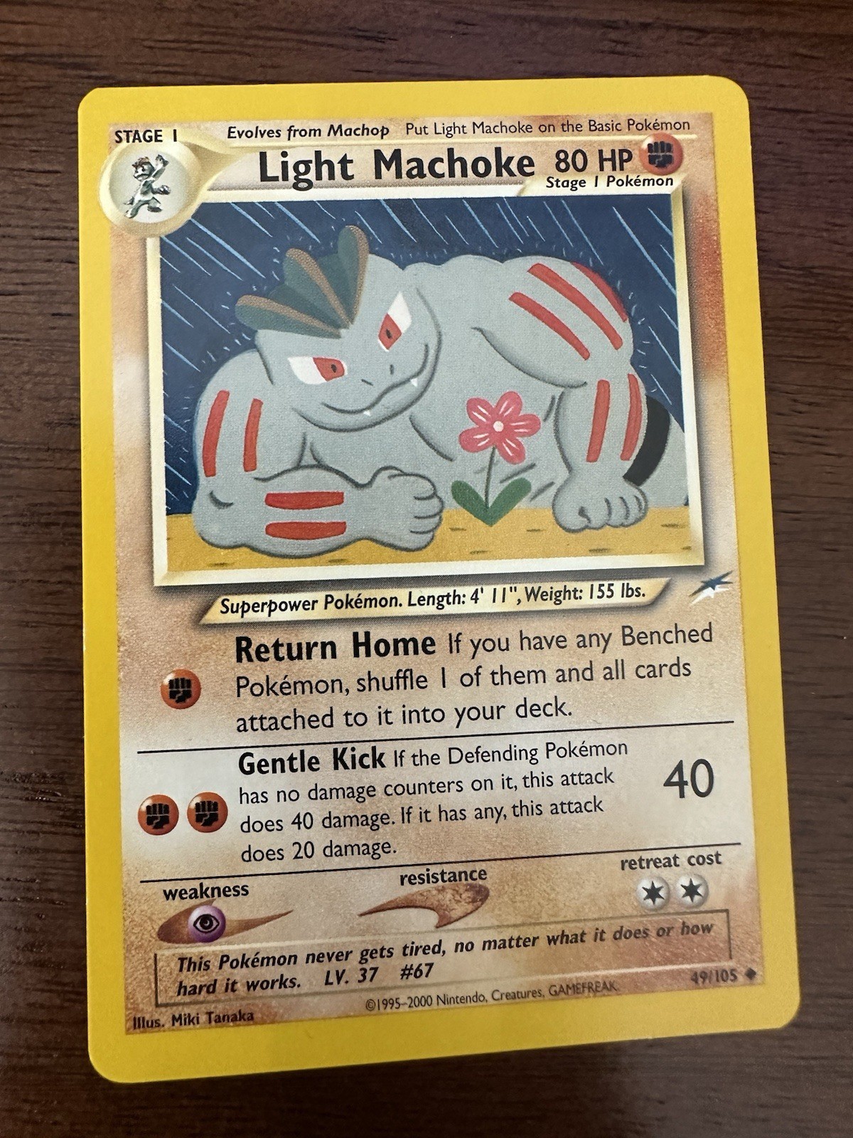 LIGHT MACHOKE 49/105 Neo Destiny Pokemon Card Regular LP