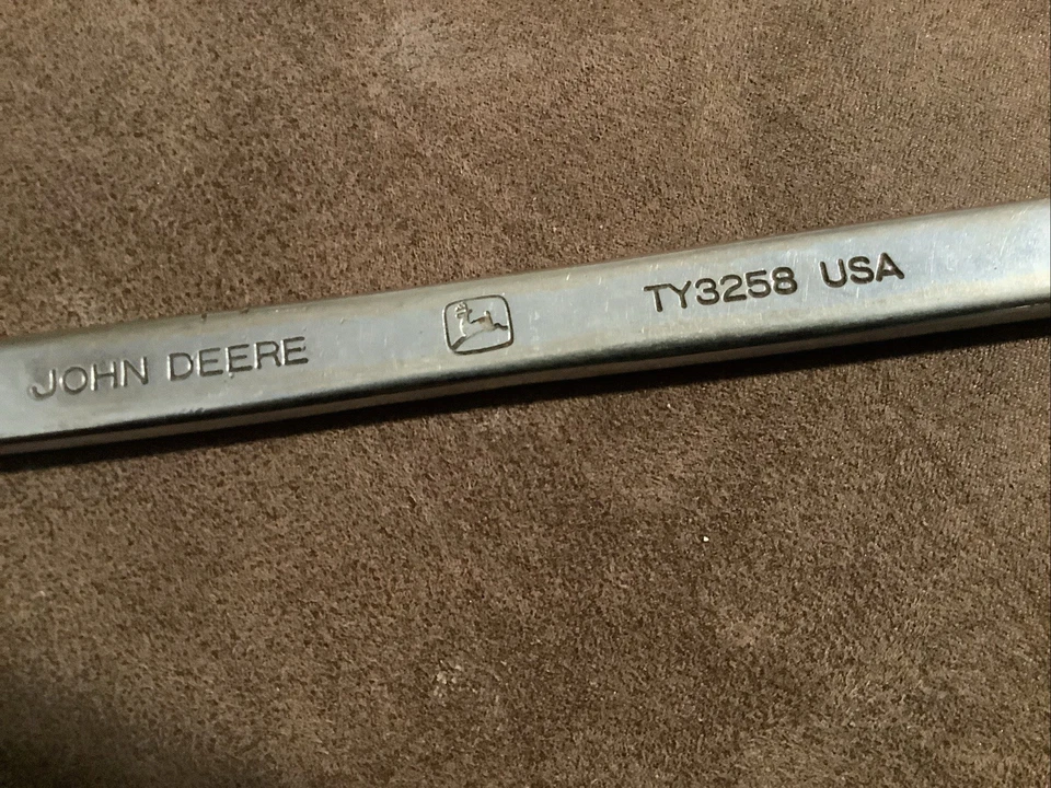 LLAVE DE EXTREMO ABIERTO JOHN DEERE 15/16" - 1" TY3258 Hecha en EE. UU. Cromo Foto 2 de 4
