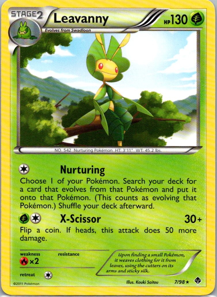 Pokemon TCG Leavanny 7/98 Emerging Powers LP