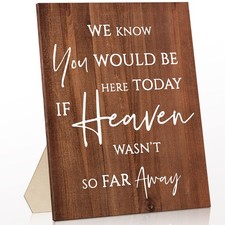 Memorial Table Sign for Wedding, We Know 11.02 x 8.66 x 0.19 inches, Brown