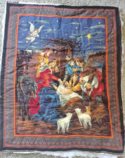 Christmas or Holiday Themed Unfinished Wall Hanging Quilt 35" x 44"