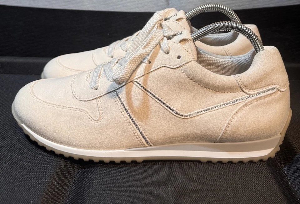 Zapatillas Bella Paul Green para mujer gamuza marfil talla 9 EE. UU. / 6,5 Reino Unido Foto 3 de 4