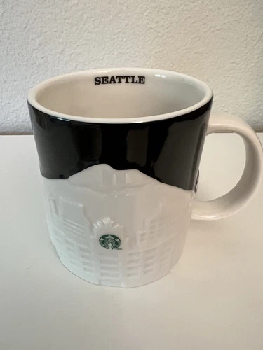 Starbucks Seattle 3D Relief 2012 Collector Series Coffee Tea Cup Mug 16oz 