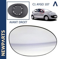 Glas Spiegel AußEnspiegel Vorne Rechts Chrom FüR Peugeot 107 2005-2014 8151HW