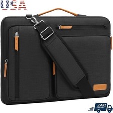 Laptop Case Bag W/ Foam Padding Adjustable Shoulder Strap Trolley Belt 4 Pockets