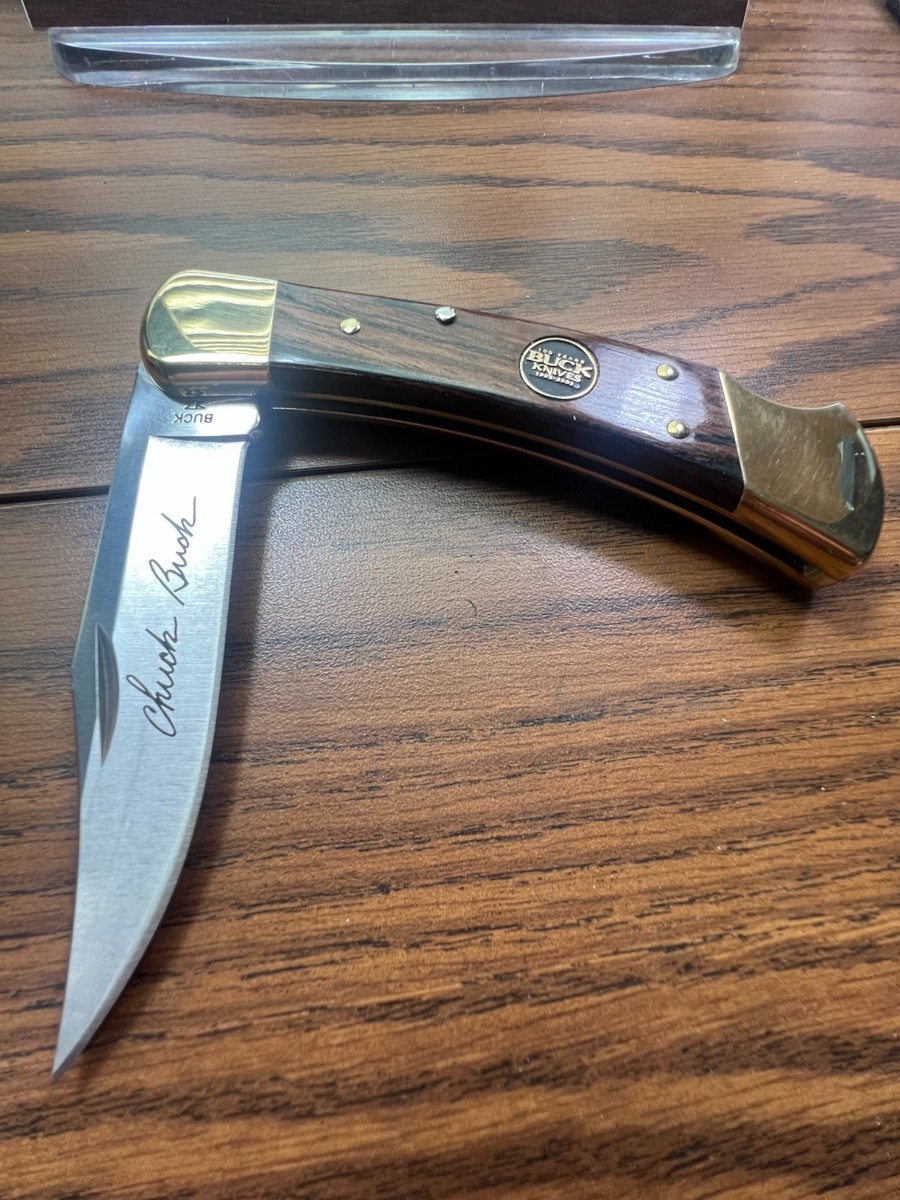 Buck 110 Folding Hunter Chuck Buck Signature 100 Year Anniversary 