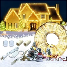 300FT LED Rope Lights Flexible Cuttable String Lights w/ US Plug Christmas Sale