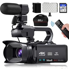 Camcorders Video Camera 4K, 64MP 60FPS Vlogging Camera for YouTube Auto Focus