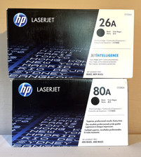 Genuine HP 26A Toner Black CF226A & 80A Toner Black CF280A Open Boxes/New Units