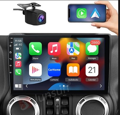 Car Radio Stereo Camera for Jeep Wrangler JK 2007-2016 Carplay Android Auto GPS