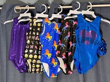 Lot Of 5 New Gymnastics Leotards For Girls Size 4T Child XS Bodysuit