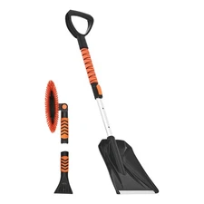 Uimoso 4-in-1 Snow Removal Shovel Kit with Car Snow Brush Ice Scraper Squeegee