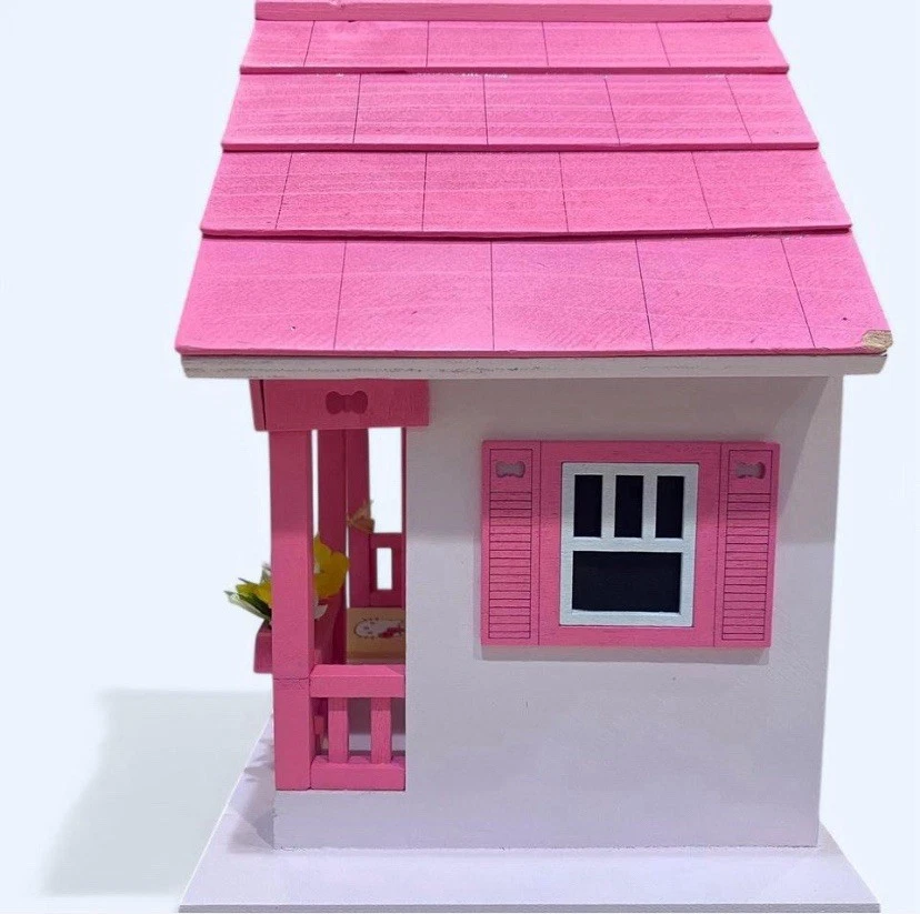 Sanrio Hello Kitty Sanrio You Make Me Happy Pajarera de Madera Rosa NUEVO NUEVO CON ETIQUETAS Foto 2 de 4