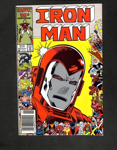 Iron Man #212 Newsstand Variant 25th Anniversary Cover! Marvel 1986