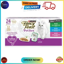 Purina Fancy Feast Gourmet Wet Cat Food Variety Pack, Petites Gravy Collection,