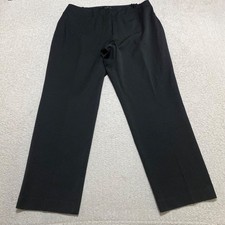 Talbots Womens 16W Plus Dress Pants Black Straight Curvy Waist Business Office