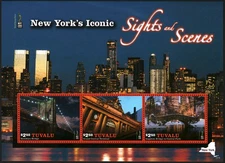 TUVALU 2016 Foglio francobolli NY 2016 Stamp Expo MNH #30991