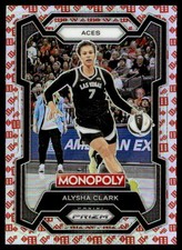 2024-25 Panini Prizm Monopoly WNBA Red Classic Icons Alysha Clark Las Vegas Aces