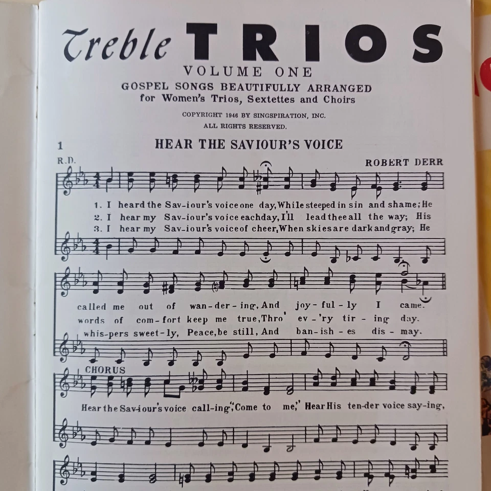 Lote de partituras cristianas de colección: 4 libros: tríos agudos, canciones gospel... Foto 4 de 4