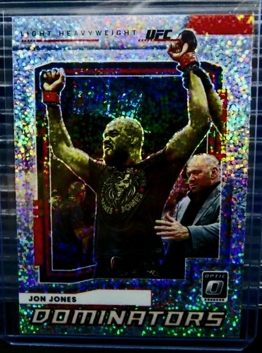 Jon Jones [White Sparkle] #11 card from 2022 Panini Donruss Optic UFC Dominators