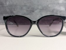 Foster Grant Sunglasses Womens Black Frame Cat Eye Gradient Purple Lens Blemish