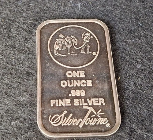 Silver Towne One Troy Ounce .999 Fine Silver Bar 1oz