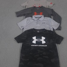 LOT OF 4 Under Armour Shirt Boys Large Multi Freedom Logo Camo Performance Tee