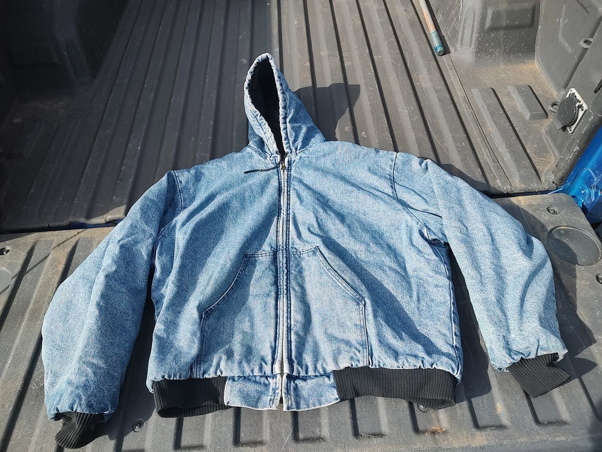 Vintage KEY Denim Work Jacket 3XL Quilt Lined USA Made 90s Y2K | eBay