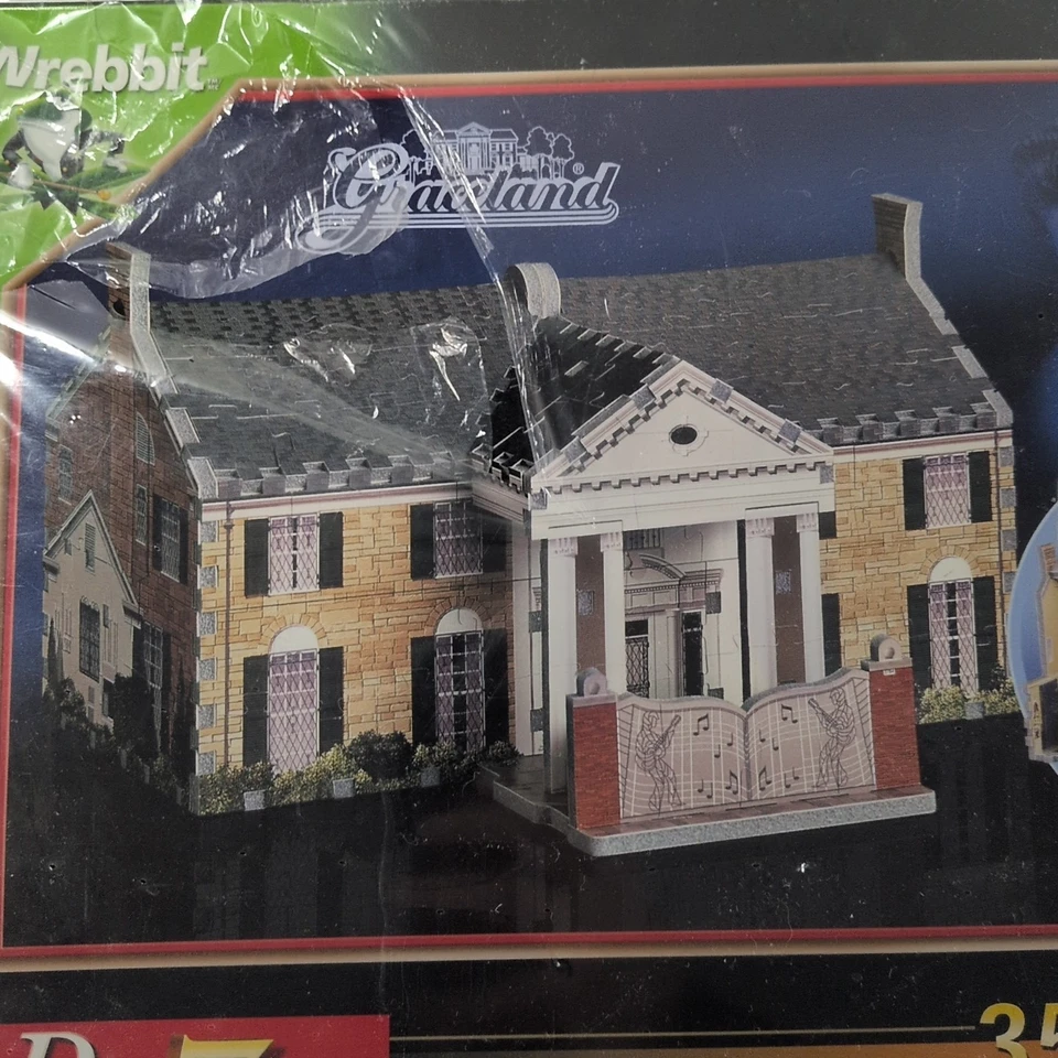 New 2002 ELVIS PRESLEY Graceland PUZZ 3D Wrebbit Puzzle 350 Pieces 3D SEALED - Image 3 of 4