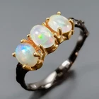 Women jewellery ring Natural Opal Ring 925 Sterling Silver Size 7.5 /R473248