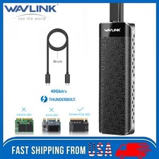 Thunderbolt3 M.2 NVME SSD Enclosure Type-C for M-Key  B M Key PCIe SSDs 40Gbps