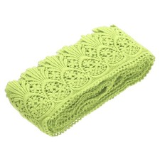 Cotton Lace Trim Vintage Crochet 3inch x 4.8yard Fruit Green Edge Ribbon
