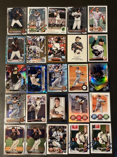 San Francisco Giants 100 Card Lot Refractor Rookie Insert Parallel RC - Picture 6 of 20