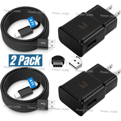 For Samsung Galaxy S10 20 21 22 Fast Charger USB C Type C Cord Wall Adapter Cube